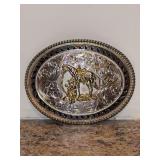 Montana Silversmith "Kneeling Cowboy and His Horse” Buckle - 4 x 3