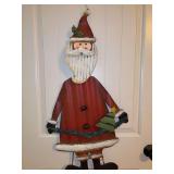 Fun & festive hanging or freestanding tin Christmas decor - 31” tall