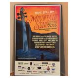 Framed 2016 Mountain Song Festival Poster - 11-1/4 x 17-1/4