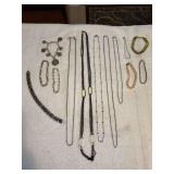 Grouping of costume necklaces & bracelets