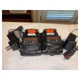 (2) Black & Decker 20V batteries & chargers - working condition
