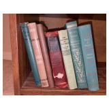 Shelf of vintage books - various titles, subjects and authors