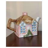 Adorable vintage ceramic cottage-style teapot, commonly known as cottageware