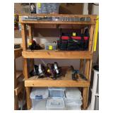 Handcrafted wood shop shelving unit - NO OTHER CONTENTS INCLUDED - 36 x 19 x 54 tall