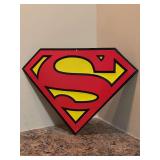 Metal Superman “S” sign by Open Road - 14-3/4 x 11 - in great condition