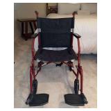 MedLine Collapsible Transport Chair with footrests - 22-1/2 x 16-1/1 x 16 tall to seat