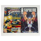 DC Comics The Adventures Of Superman #513 And Image Comics Supreme #1
