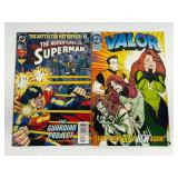 DC Comics The Adventures Of Superman #513 And DC Comics Valor #10