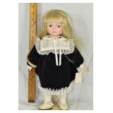 Mann #383 15" porcelain doll; as is