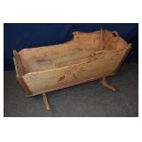 Early pine cradle, 37x18.5x18.5"h; as is