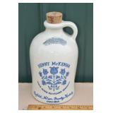 Henry McKenna stoneware 1/2 gallon liquor jug; as