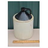 Stoneware jug, 9x213"h; as is