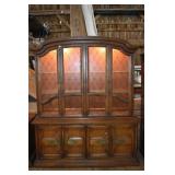 Oak & cherry finish illuminated 4 door over 4 door