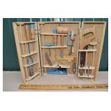 Vintage Polish carpenters tool chest, as is