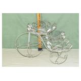 Metal 3 pot plant holder, 143"h; as is