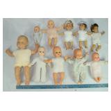 10 assorted baby dolls; as is