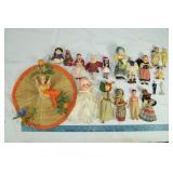 19 Dolls of the World, tallest 12"; as is