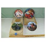 4 Bradford Exchange collectible plates of movie pe