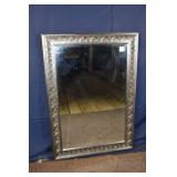 Wood framed mirror, 30x42"h; as is