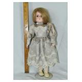 Mann #383 16" porcelain doll; as is