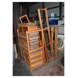 MCM Danish wood shelving system with drawers, 15 l