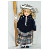 15" porcelain doll; as is