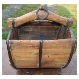 Ca. 1800 Continental wood and iron well bucket, 18