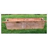 Antique wooden hog scalding trough, single board c