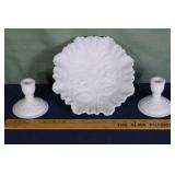 Imperial Glass Doeskin Rose Milk pattern console s
