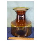 Greenwich Flint-Craft amber glass 10x11"h jar with