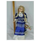 Unique 1-5000 18"h porcelain doll; as is