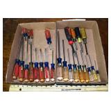 Collection of 31 Craftsman and 23 other screwdrive