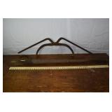 Antique two man log carrier and cant hook; as is