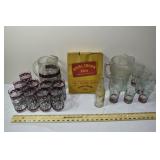 Royal Crown Cola set of 6 Libbey glasses, early Co