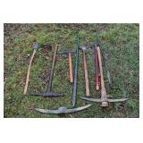 Vintage tools: picks, adze, RR tools, etc.; as is
