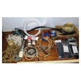 Collection of zip ties, rope and line; as is