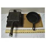 Griswold American No. 11 waffle maker, skillet; as