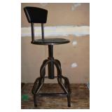 Safco swivel shop stool; as is
