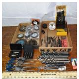 Collection of drill bits, wire wheels, extractors,