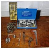 2 tap and die sets, calipers, etc.; as is