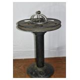 Cast iron aluminum and metal smoking stand with si