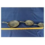 3 Wagner 1891 Original graduated skillets; as is