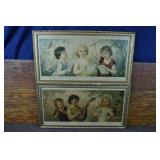 2 Framed prints Happy Childhood and Serenade, 39x2