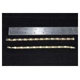 Two 14 kt gold bracelets, 14gtw; as is