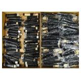 150 black leather watch bands; as is