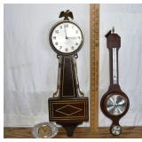 Gilbert banjo clock, weather station, Godinger cry