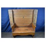 19th C pine hutch table, 54x35x27"h; as is