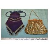 2 Vintage handbags: Whiting & Davis mesh and bead