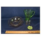 Lot: sterling silver s&p shakers 64g, Vaseline gla
