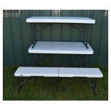 Lifetime Lot: two #80161 adjustable folding tables